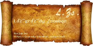 Légrády Zsombor névjegykártya